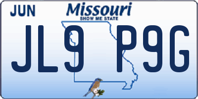 MO license plate JL9P9G