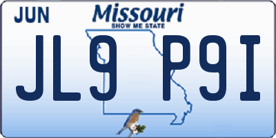 MO license plate JL9P9I