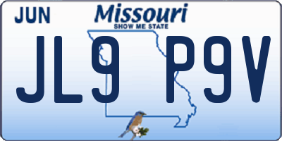 MO license plate JL9P9V