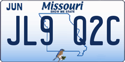 MO license plate JL9Q2C