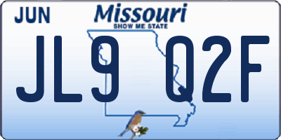 MO license plate JL9Q2F