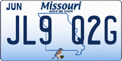 MO license plate JL9Q2G