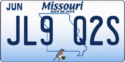 MO license plate JL9Q2S