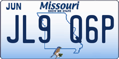 MO license plate JL9Q6P