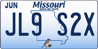 MO license plate JL9S2X