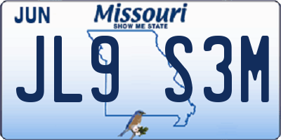 MO license plate JL9S3M