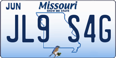 MO license plate JL9S4G