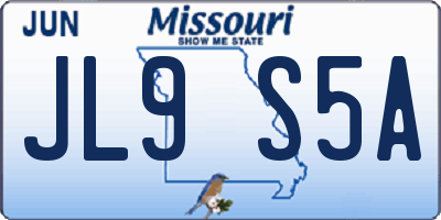 MO license plate JL9S5A