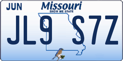 MO license plate JL9S7Z