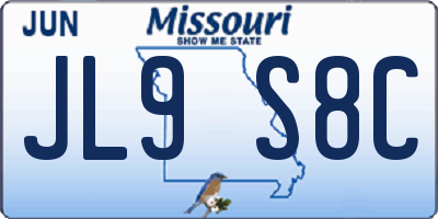MO license plate JL9S8C