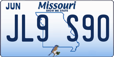 MO license plate JL9S9O