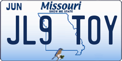 MO license plate JL9T0Y