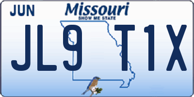 MO license plate JL9T1X