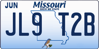 MO license plate JL9T2B