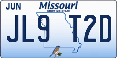 MO license plate JL9T2D