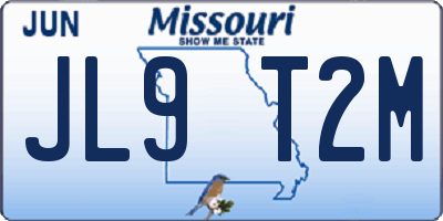 MO license plate JL9T2M