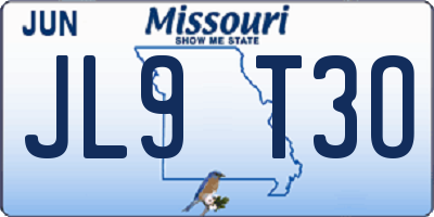 MO license plate JL9T3O