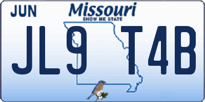 MO license plate JL9T4B