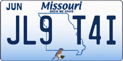 MO license plate JL9T4I