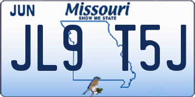 MO license plate JL9T5J