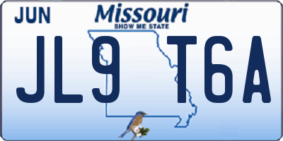 MO license plate JL9T6A