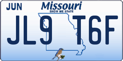 MO license plate JL9T6F