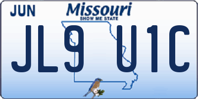 MO license plate JL9U1C