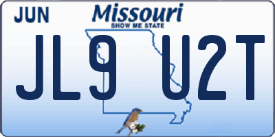 MO license plate JL9U2T