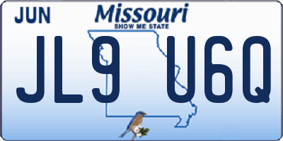 MO license plate JL9U6Q