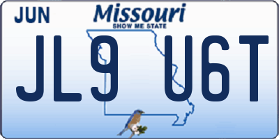 MO license plate JL9U6T
