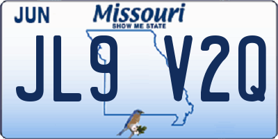 MO license plate JL9V2Q