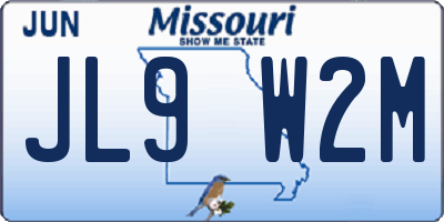 MO license plate JL9W2M