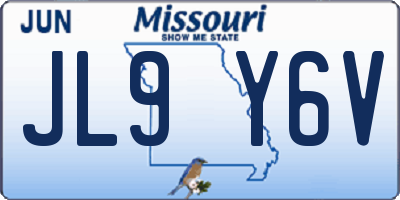 MO license plate JL9Y6V
