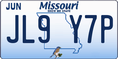 MO license plate JL9Y7P