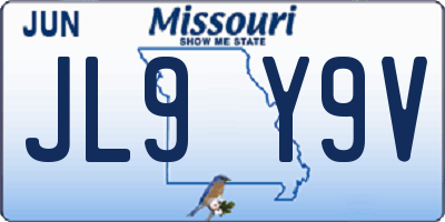 MO license plate JL9Y9V