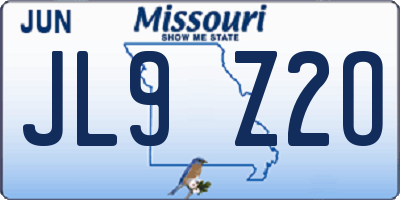 MO license plate JL9Z2O