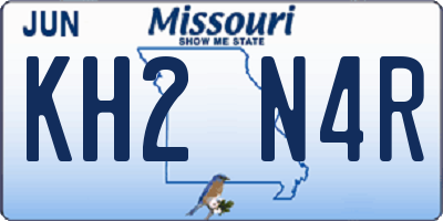 MO license plate KH2N4R