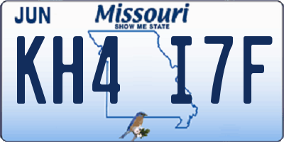 MO license plate KH4I7F