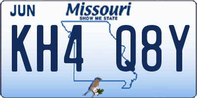 MO license plate KH4Q8Y