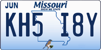 MO license plate KH5I8Y