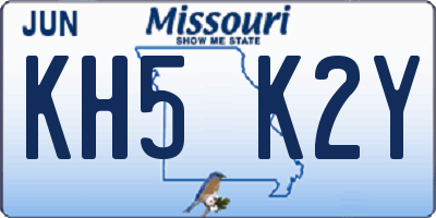 MO license plate KH5K2Y
