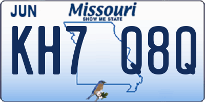 MO license plate KH7Q8Q