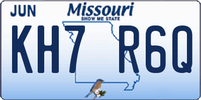 MO license plate KH7R6Q