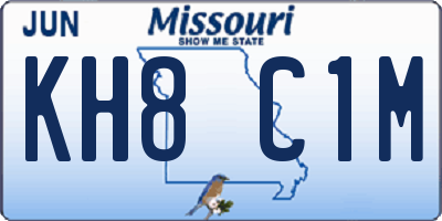 MO license plate KH8C1M
