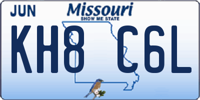 MO license plate KH8C6L