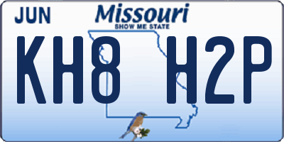 MO license plate KH8H2P