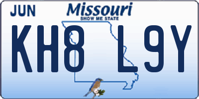 MO license plate KH8L9Y