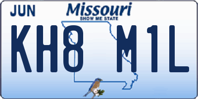 MO license plate KH8M1L