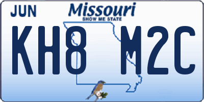 MO license plate KH8M2C