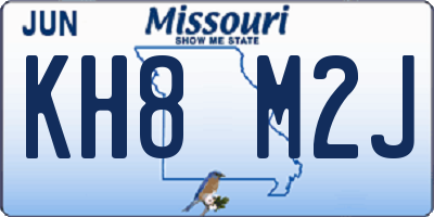 MO license plate KH8M2J